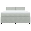 vidaXL Sommier &agrave; lattes de lit et matelas Gris clair 180x200cm Velours