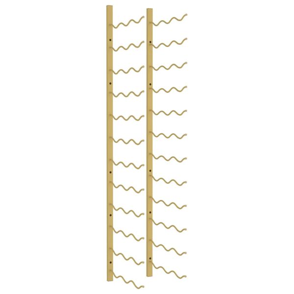 vidaXL Casier &agrave; vin mural pour 36 bouteilles Dor&eacute; Fer