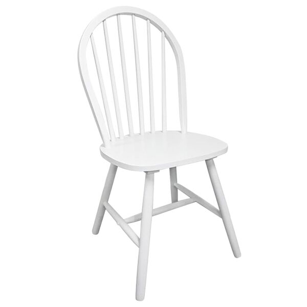 vidaXL Chaises à manger lot de 4 blanc bois d'hévéa solide
