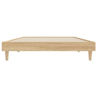 vidaXL Cadre de lit chêne sonoma 90x200 cm bois d'ingénierie