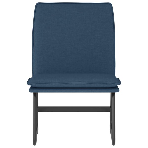 vidaXL Chaise longue Bleu 52x75x76 cm Tissu