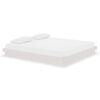 vidaXL Cadre de lit sans matelas blanc bois massif