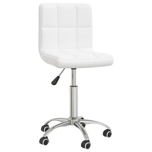 vidaXL Chaise de bureau pivotante Blanc Similicuir