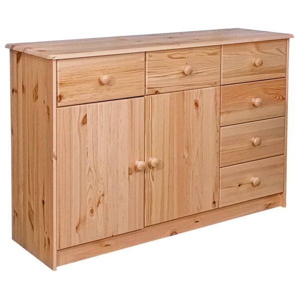 vidaXL Buffet 6 tiroirs 113x35x73 cm Bois de pin massif