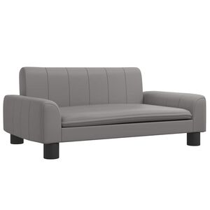 vidaXL Canap&eacute; pour enfants gris 70x45x30 cm similicuir