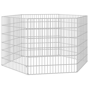 vidaXL Enclos pour animaux en libert&eacute; 6 panneaux 54x60cm fer galvanis&eacute;