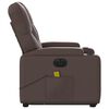 vidaXL Fauteuil inclinable de massage &eacute;lectrique marron similicuir
