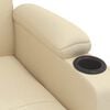 vidaXL Fauteuil de massage Crème Tissu