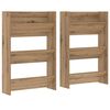 vidaXL Cabinet &agrave; chaussures 2 pc 60 x 18 x 90 cm Bois d'ing&eacute;nierie