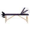 vidaXL Table de massage pliable 3 zones Bois Violet