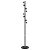 vidaXL Porte-manteau noir 176 cm fer enduit de poudre