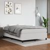 vidaXL Sommier &agrave; lattes de lit avec matelas Blanc 140x190cm Similicuir