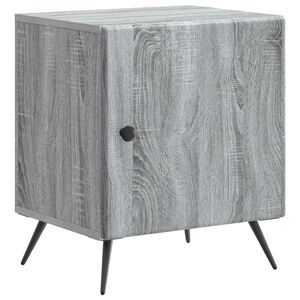 vidaXL Cabinet de chevet Sonoma gris 43 x 34,5 x 50 cm