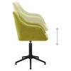 vidaXL Chaise pivotante de salle &agrave; manger Vert Tissu
