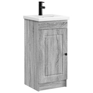 vidaXL Meuble de salle de bain avec &eacute;vier Sonoma gris