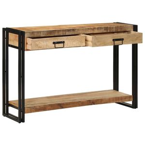 vidaXL Table console Marron 120 x 33 x 75 cm Bois de mangue massif