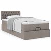vidaXL Lit ottoman avec matelas taupe 90x200 cm tissu