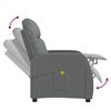 vidaXL Fauteuil de massage Gris fonc&eacute; Tissu