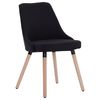 vidaXL Chaises &agrave; manger lot de 2 noir tissu