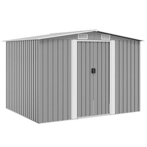 vidaXL Abri de stockage pour jardin m&eacute;tal gris 257x205x178 cm