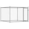 vidaXL Cage pour chien avec porte gris 4x2x1,5 m acier galvanis&eacute;