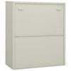vidaXL Armoire de bureau et jardini&egrave;re Gris clair 90x40x128 cm Acier