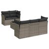 vidaXL Salon de jardin 6 pcs avec coussins gris r&eacute;sine tress&eacute;e