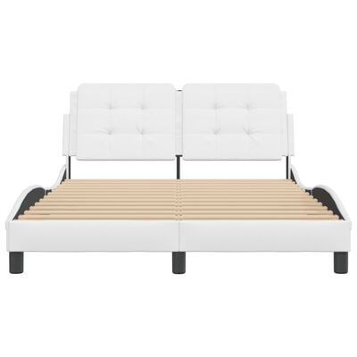 vidaXL Cadre de lit sans matelas blanc 140x200 cm similicuir