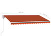 vidaXL Auvent automatique sur pied 400x350 cm Orange/marron