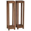 vidaXL Support de Plante 2 pi&egrave;ces Naturel 25 x 25 x 100 cm