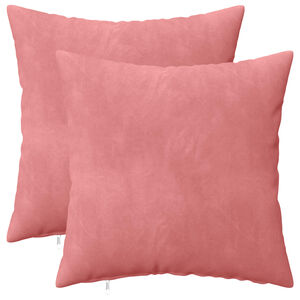 vidaXL Housse de coussin 2 pcs HEERLEN Rose 30 x 30 cm Velours
