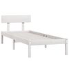 vidaXL Cadre de lit sans matelas blanc bois massif