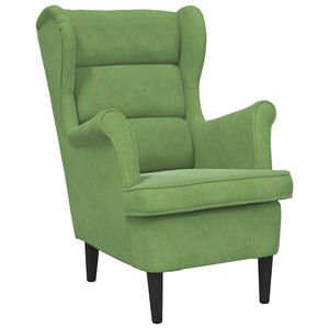 vidaXL Fauteuil vert clair velours