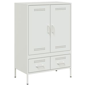 vidaXL Buffet haut blanc 68x39x101,5 cm acier