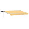 vidaXL Cadre de store manuel avec LEDs Sable 5 x 3 m