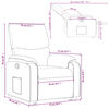 vidaXL Fauteuil inclinable taupe tissu