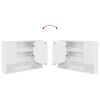 vidaXL Ensemble de mobilier de salle de bain 4 pcs Blanc brillant
