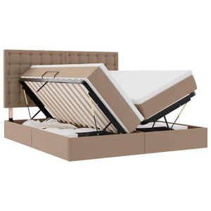 vidaXL Lit avec rangement et matelas Cappuccino 180 x 200 cm