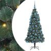 vidaXL Arbre de No&euml;l artificiel pr&eacute;-&eacute;clair&eacute; avec ensemble de boules