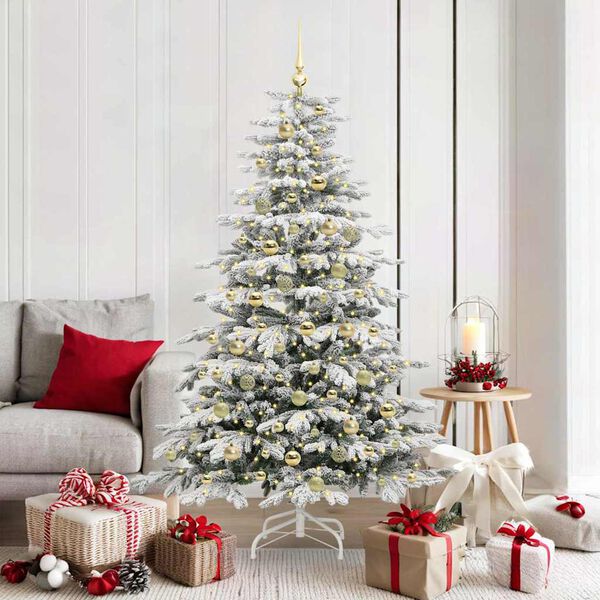 vidaXL Sapin de No&euml;l Artificiel &agrave; Branches Articul&eacute;es Blanc 180 cm