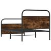 vidaXL Cadre de lit sans matelas 90x200cm ch&ecirc;ne fum&eacute; bois d'ing&eacute;nierie