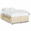 vidaXL Cadre de lit sans matelas cr&egrave;me 140x200 cm tissu