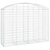 vidaXL Panier de gabions arqu&eacute; 200x50x140/160 cm Fer galvanis&eacute;