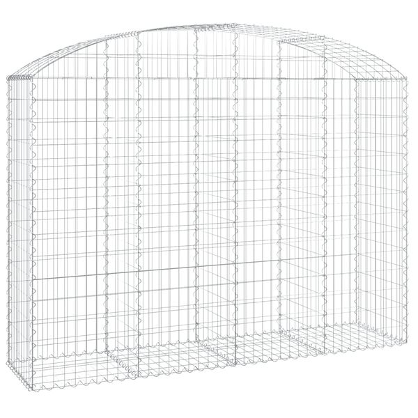 vidaXL Panier de gabions arqu&eacute; 200x50x140/160 cm Fer galvanis&eacute;