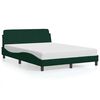 vidaXL Cadre de lit Dover vert fonc&eacute; 140x200 cm velours
