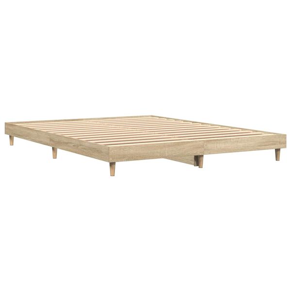 vidaXL Cadre de lit sans matelas chêne sonoma 140x200 cm