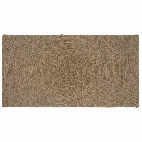 vidaXL Tapis de surface Rectangulaire Gris 100 x 200 cm Jute