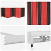 vidaXL Auvent R&eacute;tractable Rouge et Noir 500 &times; 300 cm Tissu et M&eacute;tal