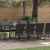 vidaXL Ensemble de salle &agrave; manger pour jardin 13 pcs Noir Acier