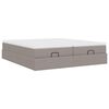 VidaXL Cadre de lit ottoman avec matelas taupe 200x200cm tissu
